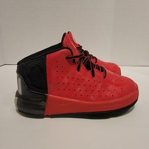 Adidas Derrick Rose Red and Black shoes.